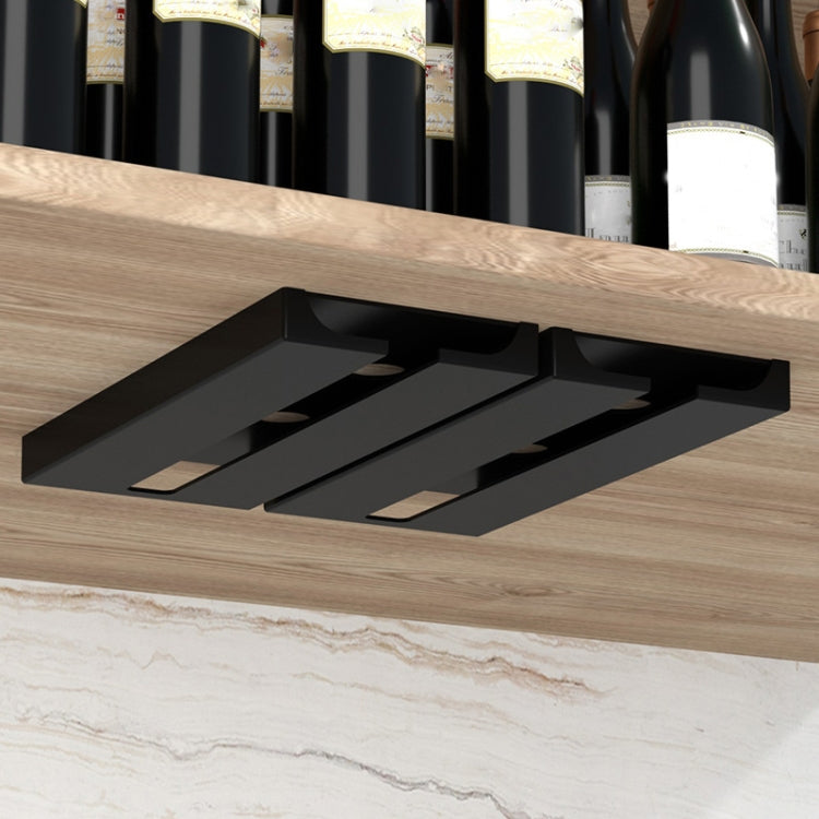 2 Peças Suporte Suspenso para Copos de Vinho para Sala e Cozinha, Preto, Branco