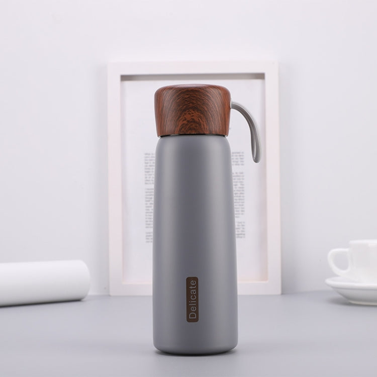Copo Térmico em Aço Inoxidável 304 com Textura de Madeira, 400ml, 500ml