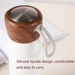 Delicate 304 Stainless Steel Wood Grain Thermos Cup, 400ml, 500ml