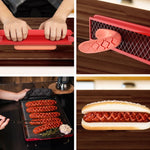 Cortador de Cachorro-Quente, Fiambre e Ovo, Ferramenta de Textura para Churrasco, Corte para Churrasco