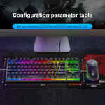 Conjunto de Teclado Mecânico Luminiscente para Jogos ZIYOU LANG T2 com 88 Teclas e Rato, Comprimento do Cabo: 1,6m, T2 Preto, T2 Branco