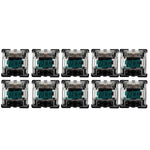 10 Peças de Interruptores com Eixo Gateron G com Tampa Transparente na Base Preta, Estilo:, Pé G3 (Eixo Preto), Pé G3 (Eixo Vermelho), Pé G3 (Eixo Castanho), Pé G3 (Eixo Azul), Pé G3 (Eixo Branco), Pé G3 (Eixo Verde), Pé G3 (Eixo Amarelo)