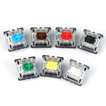 10 Peças de Interruptores com Eixo Gateron G com Tampa Transparente na Base Preta, Estilo:, Pé G3 (Eixo Preto), Pé G3 (Eixo Vermelho), Pé G3 (Eixo Castanho), Pé G3 (Eixo Azul), Pé G3 (Eixo Branco), Pé G3 (Eixo Verde), Pé G3 (Eixo Amarelo)