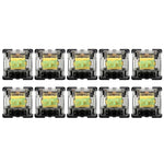 10 Peças de Interruptores com Eixo Gateron G com Tampa Transparente na Base Preta, Estilo:, Pé G3 (Eixo Preto), Pé G3 (Eixo Vermelho), Pé G3 (Eixo Castanho), Pé G3 (Eixo Azul), Pé G3 (Eixo Branco), Pé G3 (Eixo Verde), Pé G3 (Eixo Amarelo)