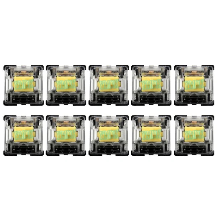 10 Peças de Interruptores com Eixo Gateron G com Tampa Transparente na Base Preta, Estilo:, Pé G3 (Eixo Preto), Pé G3 (Eixo Vermelho), Pé G3 (Eixo Castanho), Pé G3 (Eixo Azul), Pé G3 (Eixo Branco), Pé G3 (Eixo Verde), Pé G3 (Eixo Amarelo)