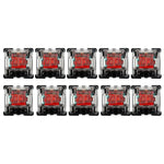 10 Peças de Interruptores com Eixo Gateron G com Tampa Transparente na Base Preta, Estilo:, Pé G3 (Eixo Preto), Pé G3 (Eixo Vermelho), Pé G3 (Eixo Castanho), Pé G3 (Eixo Azul), Pé G3 (Eixo Branco), Pé G3 (Eixo Verde), Pé G3 (Eixo Amarelo)
