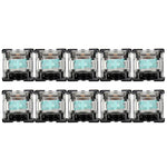 10 Peças de Interruptores com Eixo Gateron G com Tampa Transparente na Base Preta, Estilo:, Pé G3 (Eixo Preto), Pé G3 (Eixo Vermelho), Pé G3 (Eixo Castanho), Pé G3 (Eixo Azul), Pé G3 (Eixo Branco), Pé G3 (Eixo Verde), Pé G3 (Eixo Amarelo)