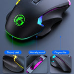 Rato para Jogos IMICE T70 com 8 Botões, Iluminação RGB, 7200 DPI Programável com Fio, Comprimento do Cabo: 1,8m, T70