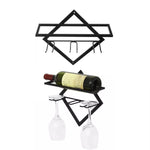 Wall Mounted Wine Rack Kitchen Dining Room Hanging Wine Glass Wine Bottle Rack, Wine Bottle, Hanging Cup