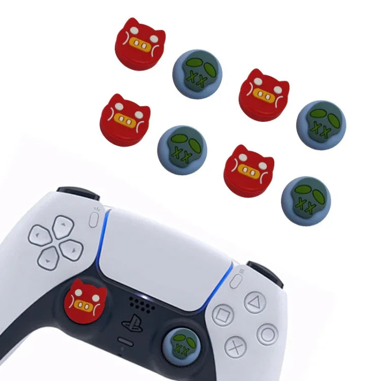 2 Conjuntos de Tampas de Proteção ToyiLuya para Manípulos Esquerdo e Direito em Silicone Antiderrapante para PS4/PS5