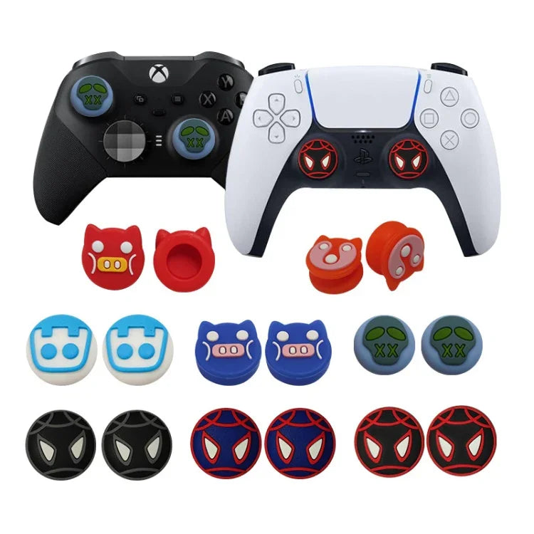 2 Conjuntos de Tampas de Proteção ToyiLuya para Manípulos Esquerdo e Direito em Silicone Antiderrapante para PS4/PS5