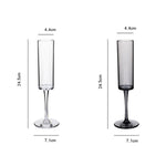 Copos de Champanhe Acrílicos Domésticos de 165ml, Preto, Transparente