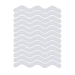 24pcs /Saco Autocolante Antiderrapante para Banheira com Forma Ondulada, 1.3 x 18cm