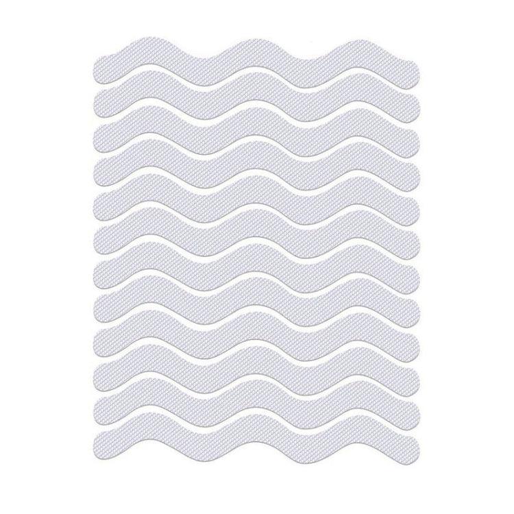 24pcs /Saco Autocolante Antiderrapante para Banheira com Forma Ondulada, 1.3 x 18cm