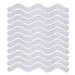 24pcs /Saco Autocolante Antiderrapante para Banheira com Padrão de Cascalho em Forma Ondulada, 1.3 x 18cm