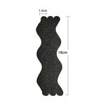 24pcs /Saco Autocolante Antiderrapante para Banheira com Padrão de Cascalho em Forma Ondulada, 1.3 x 18cm