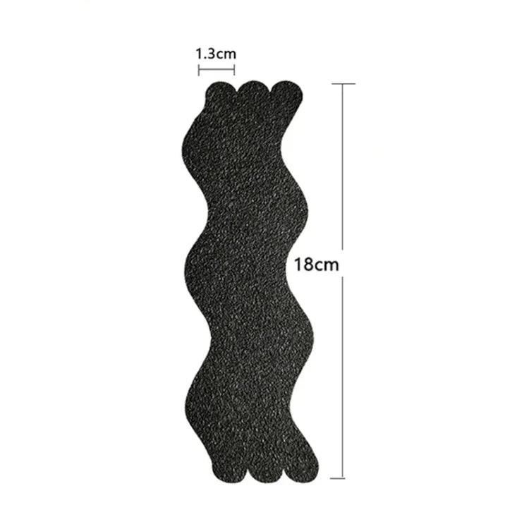 24pcs /Saco Autocolante Antiderrapante para Banheira com Padrão de Cascalho em Forma Ondulada, 1.3 x 18cm