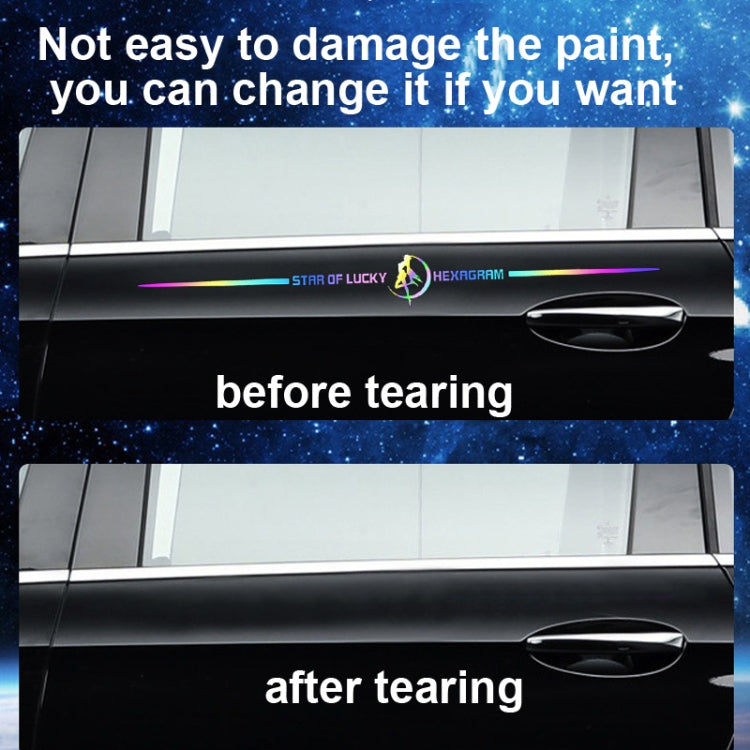 2pcs 60cm Colorful Laser Car Stickers Body Scratches Cover Car Stickers
