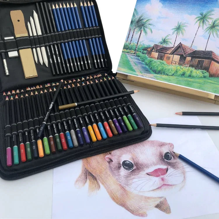Conjunto de Lápis de Cor Oleosos Yover 95 PCS / Conjunto para Desenho e Pintura, 95 PCS / Conjunto