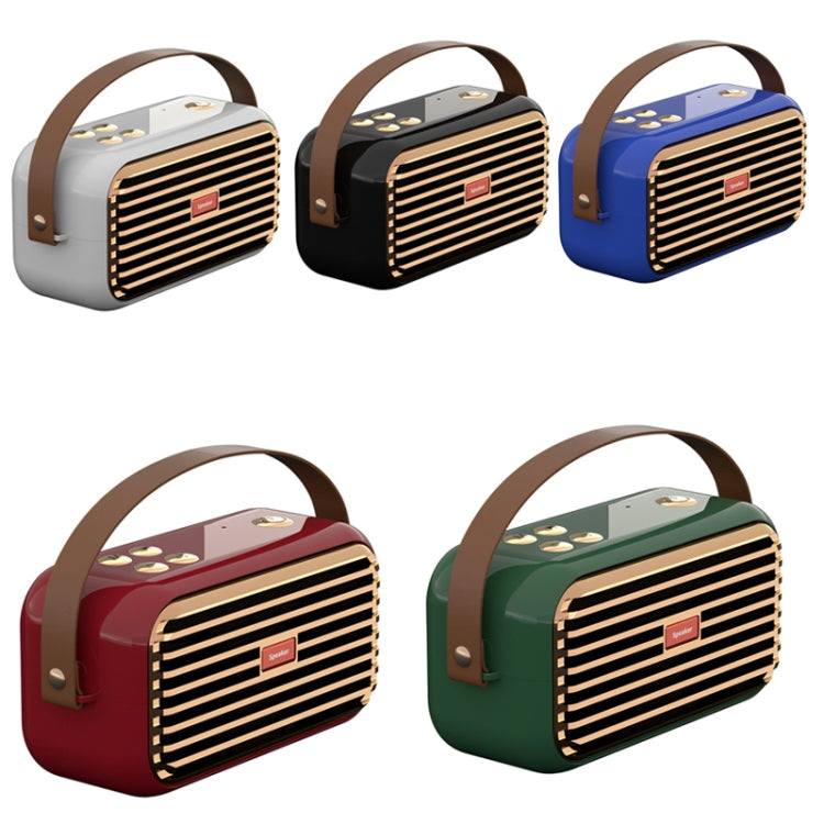 X7 Altifalante Bluetooth Retro Portátil Duplo para Exterior, Branco, Azul, Preto, Vermelho, Verde