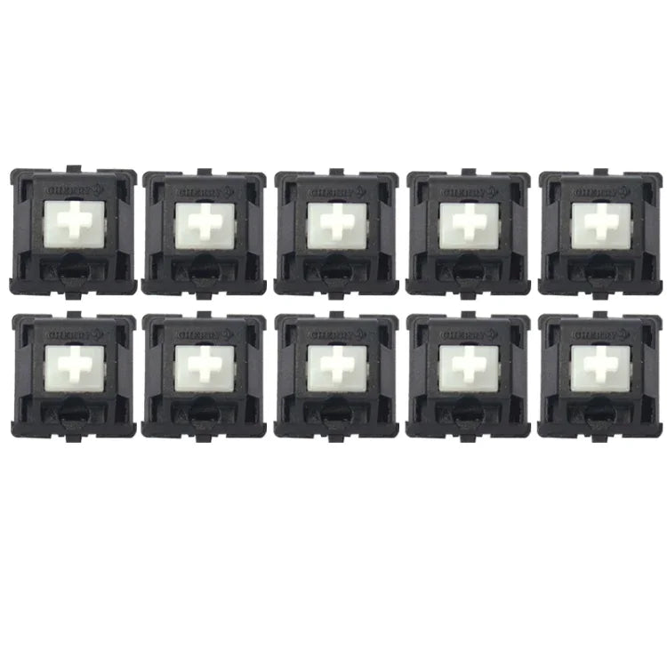 10 Peças de Interruptores Cherry MX com Eixo Linear Silencioso para Teclado, Eixo Preto, Eixo Vermelho, Eixo Castanho, Eixo Azul, Eixo Branco, Eixo Verde, Eixo Prateado, Eixo Vermelho Silencioso, Eixo Preto Silencioso