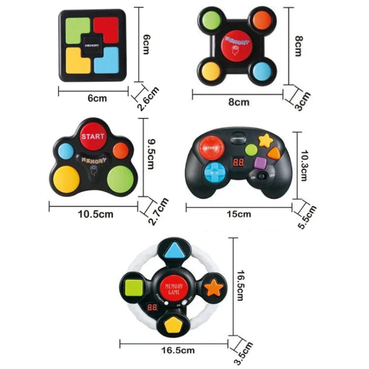 Máquina de Jogo Educativa para Treino de Memória Infantil, Estilo:, Quadrado, Mãos, Formato, Punho, Volante