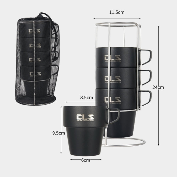 Copo de Camping 4 em 1 CLS em Aço Inoxidável 304 para Exterior
