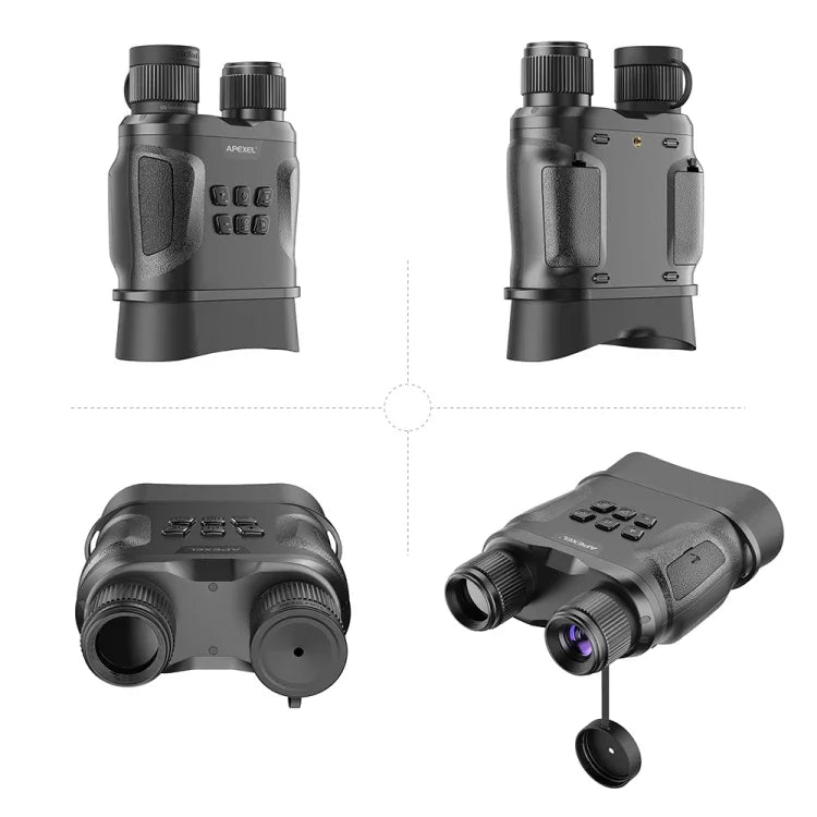 Binóculos de Visão Noturna APEXEL com Gravação de Vídeo HD Telescópio Infravermelho para Caça, APL-NV008