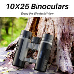 Binóculos APEXEL 10 x 25 Prisma BAK4 Zoom Telescópio para Observação de Aves Caça Caminhadas, APL-RB10X25