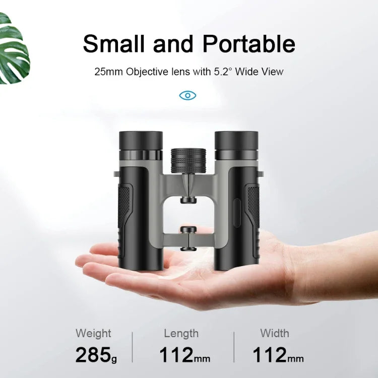 Binóculos APEXEL 10 x 25 Prisma BAK4 Zoom Telescópio para Observação de Aves Caça Caminhadas, APL-RB10X25