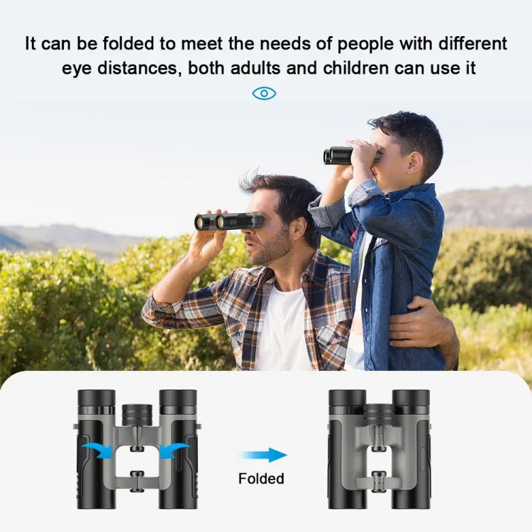 Binóculos APEXEL 10 x 25 Prisma BAK4 Zoom Telescópio para Observação de Aves Caça Caminhadas, APL-RB10X25
