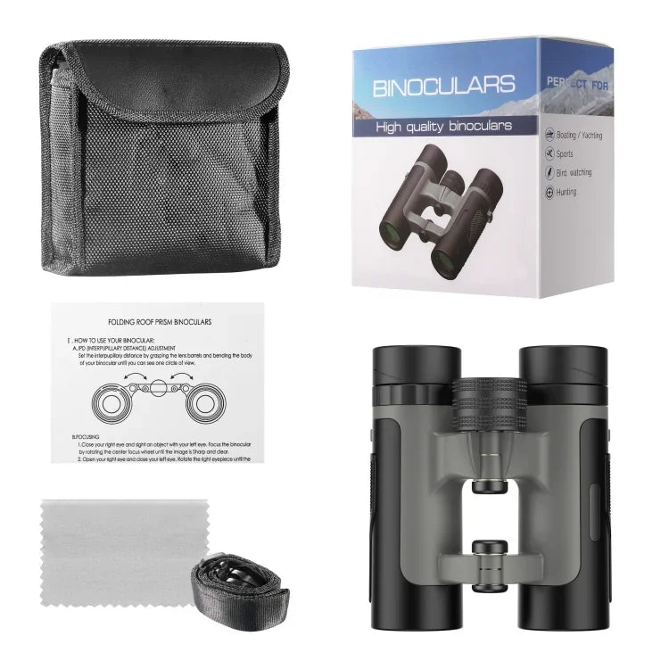 Binóculos APEXEL 10 x 25 Prisma BAK4 Zoom Telescópio para Observação de Aves Caça Caminhadas, APL-RB10X25