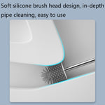 MT2 Silicone Double Brushs Head Toilet Brush Set, Landing Type, Wall-mount  Type