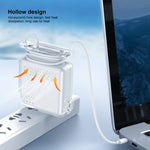 Capa Protetora Transparente de Silicone OATSBASF para Carregador IPhone MacBook Pro Air, 20W, 30W / 29W, 60W / 61W, 85W / 87W / 96W