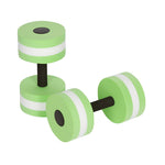 Par de halteres flutuantes de água em espuma EVA para piscina, halteres ajustáveis para exercício
