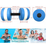 Par de halteres flutuantes de água em espuma EVA para piscina, halteres ajustáveis para exercício