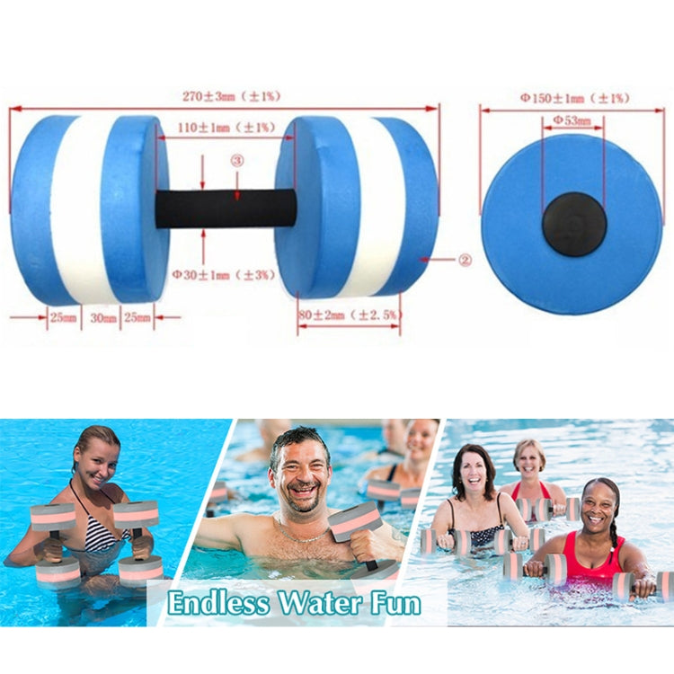 Par de halteres flutuantes de água em espuma EVA para piscina, halteres ajustáveis para exercício