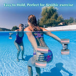 Par de halteres flutuantes de água em espuma EVA para piscina, halteres ajustáveis para exercício