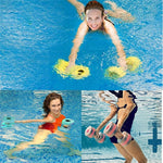 Par de halteres flutuantes de água em espuma EVA para piscina, halteres ajustáveis para exercício