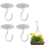 4 PCS Ganchos de Teto de Ferro para Varanda, Ganchos para Cestos de Flores, Ganchos de Parede para Roupa, Preto, Branco
