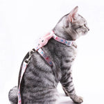 Corda de Tração para Gato Tipo Cabeça de Coelho Anti-Fuga Trela Ajustável para Gato, Pequeno Adequado para Até 3kg, Grande Adequado para 3-6kg