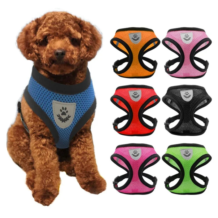 Coleira Peitoral para Animais Pequena e Média Colete Respirável para Passeio de Cão e Gato, Tamanho:, S Peito Costas, M Peito Costas, L Peito Costas, XL Peito Costas