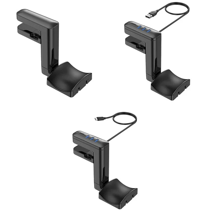 Suporte Multifuncional para Auscultadores Tipo Clipe Sem Perfuração, T9, com HUB, com Type-C