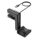 Suporte Multifuncional para Auscultadores Tipo Clipe Sem Perfuração, T9, com HUB, com Type-C
