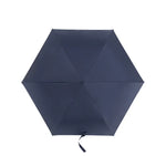 Guarda-chuva Solar Pequeno, Leve, em Fibra de Carbono com Cola Preta, Prova de Sol e Anti-UV PARACHASE, Preto, Azul Marinho, Caqui