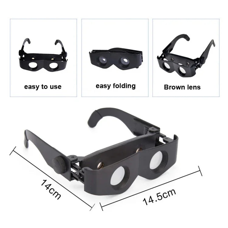 Binóculos de Pesca HD Ampliador Exterior Binóculos, Telescópio 3X Apenas, Telescópio 3X + Estojo para Óculos