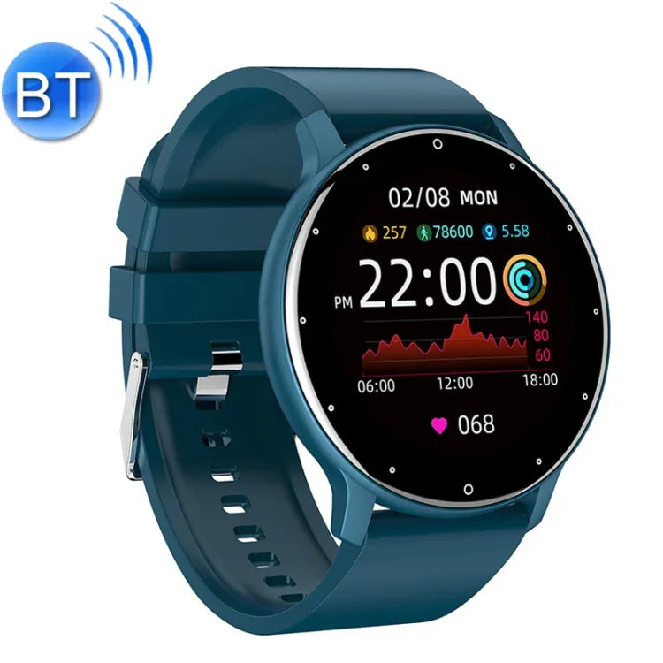 ZL02 Smartwatch Desportivo com Monitorização de Frequência Cardíaca, Pressão Arterial e Oxigénio Pedómetro Bluetooth Sem Fios, Azul, Preto, Rosa, Dourado