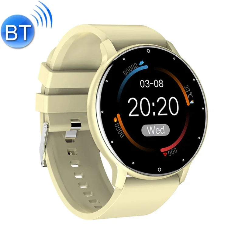 ZL02 Smartwatch Desportivo com Monitorização de Frequência Cardíaca, Pressão Arterial e Oxigénio Pedómetro Bluetooth Sem Fios, Azul, Preto, Rosa, Dourado