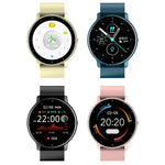ZL02 Smartwatch Desportivo com Monitorização de Frequência Cardíaca, Pressão Arterial e Oxigénio Pedómetro Bluetooth Sem Fios, Azul, Preto, Rosa, Dourado