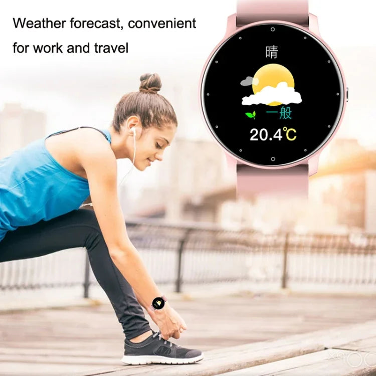 ZL02 Smartwatch Desportivo com Monitorização de Frequência Cardíaca, Pressão Arterial e Oxigénio Pedómetro Bluetooth Sem Fios, Azul, Preto, Rosa, Dourado